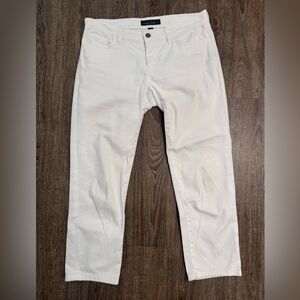 LRL Lauren Jeans Co White Low Rise Cropped Straight Jeans Size 4 Stretch